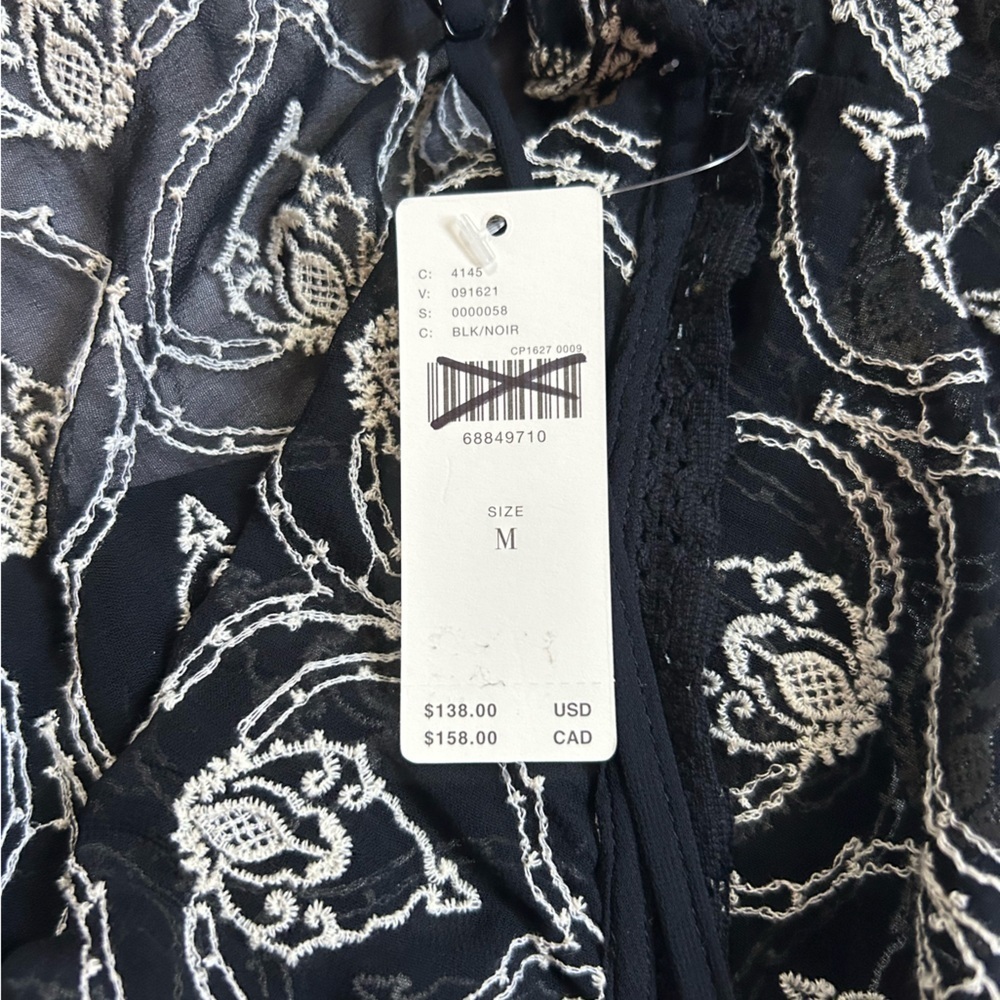 Anthropologie Sheer Embroidered Mini Dress - Picture 8 of 9
